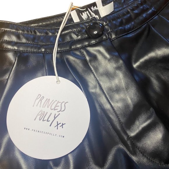 NWT Princess Polly Love Club High Waist Faux Leather Pants - Picture 6 of 8